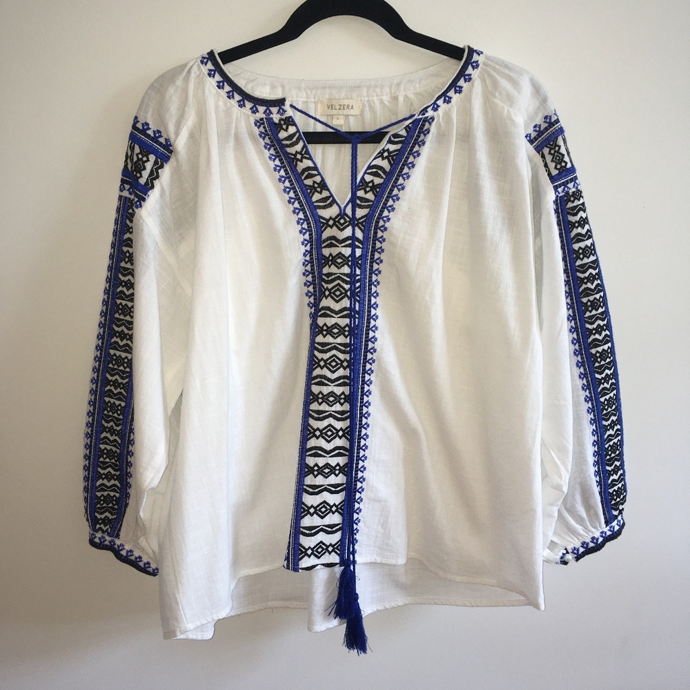 NWOT Velzera Embroidered Tunic